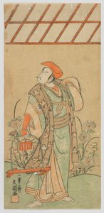 De acteur Ichikawa Komazu II, Edo-periode, 1770 door Ippitsusai Bunchō